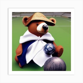 Teddy Bear Bowling Art Print