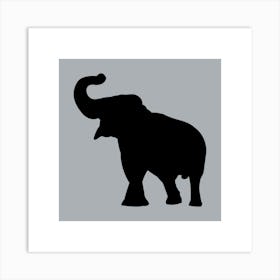 Elephant Silhouette Art Print