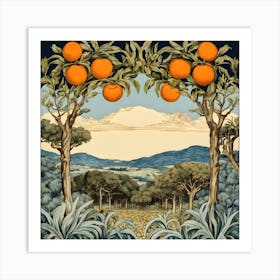 Oranges In The Garden Art Print