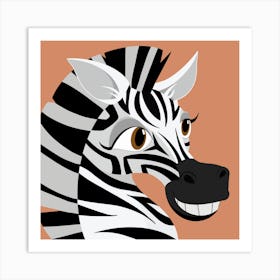 Bold Zebra Comic Art Print Poster