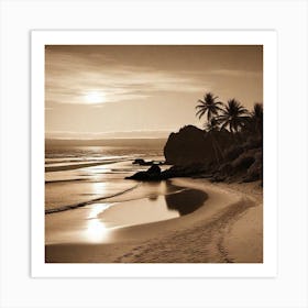 Sunset On The Beach 856 Art Print