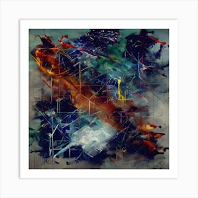 Evochative Image Embodying The Spirit Of Neo Abstract Expressionism A Vibrant Fusion Art Print