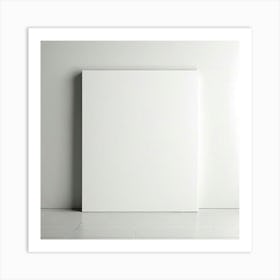 Blank Canvas In A White Room Art Print