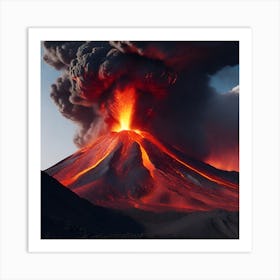 Volcano Eruption Art Print