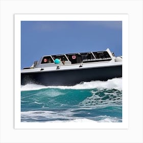 Boat In The Ocean 2 Art Print