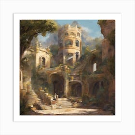 Castle In The Woods Art Print