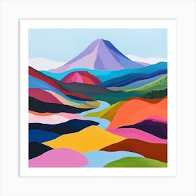 Colourful Abstract Tongariro National Park New Zealand 3 Art Print