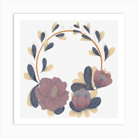 Floral Wreath Flowers Flower Arrangement Bouquet Cutout Nature Graphics Art Print