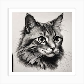 Portrait Of A Cat Art Print