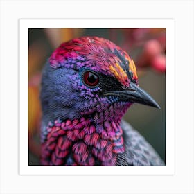 Bird With A Colorful Head Art Print