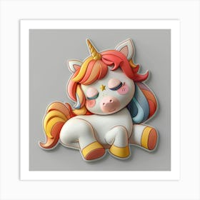 Cute Unicorn 885 Art Print