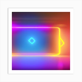 Neon Light Background Art Print