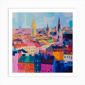 Abstract Travel Collection Vienna Austria 1 Art Print