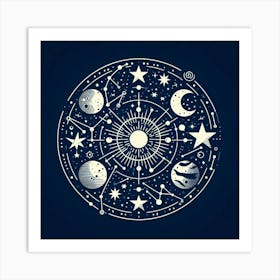 Planets And Stars 1 Art Print