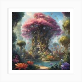 Lush And Fantastical Garden Art Print