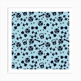 Gym Pattern Art Print