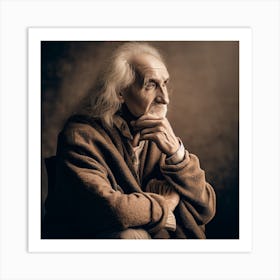 Portrait Of Albert Einstein Art Print