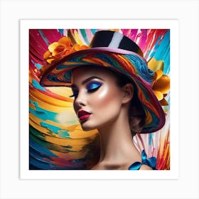 Colorful Hat 9 Art Print