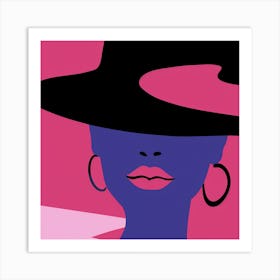 Woman In A Hat 4 Art Print