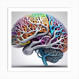 Colorful Brain 1 Art Print