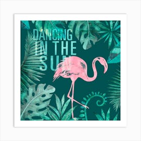 Flamingo Jungle Art Print