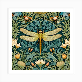 William Morris Dragonfly Art Print