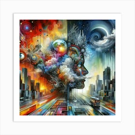 Psychedelic City 6 Art Print