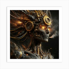 Steampunk Skeleton Art Print