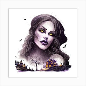 Halloween Girl  Art Print