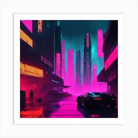 Neon City 1 Art Print