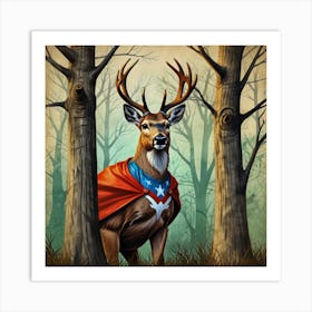 Deer In The Woods 28 Art Print