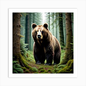 Bear In The Forest 3 Art Print