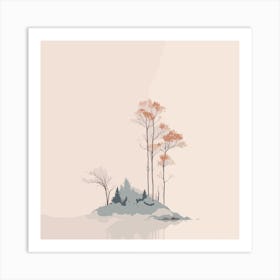 Trees On An Island Art Print