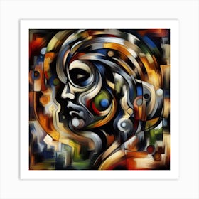 Impression of a lady on canvas Art Print