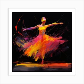 Abstract Dancer Painting Art Print