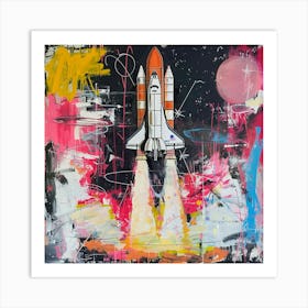 Space Shuttle Launch Art Print