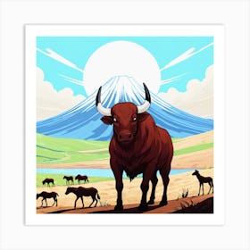 Cows In The Grass Art Print