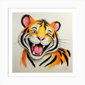 Tiger Drawing Art Print