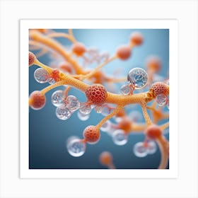 Water Droplets On A Branch Art Print