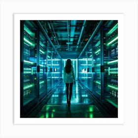 Ai Driven Security Protects A Future Proof Data Center Advanced Ai Processors Monitor Streams Of Da (1) Art Print