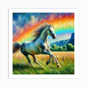 Rainbow Horse 3 Art Print