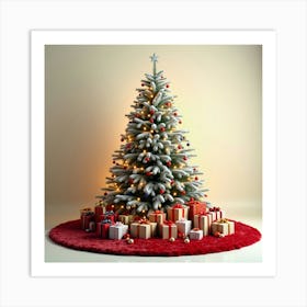 Flux Dev A Majestic Snowcovered Christmas Tree Stands Tall Its 3 Art Print