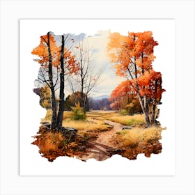 Autumn Path 1 Art Print