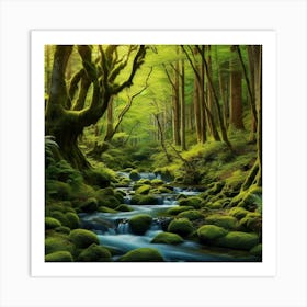 Mossy Forest 17 Art Print