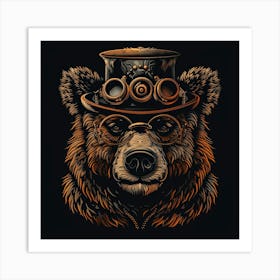 Steampunk Bear 6 Art Print