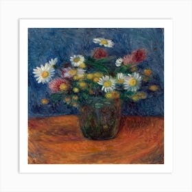 Daisies In A Vase 2 Art Print