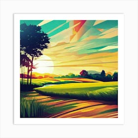 Landscape Painting 248 Art Print