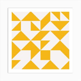 Yellow Triangles Art Print