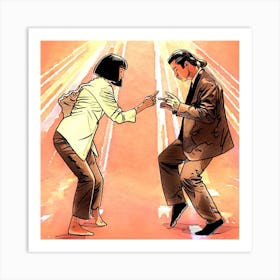 Man And A Woman Dancing 2 Art Print