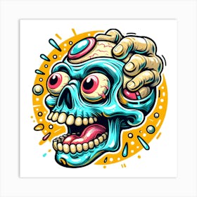 Skull With Eyes 2 Art Print